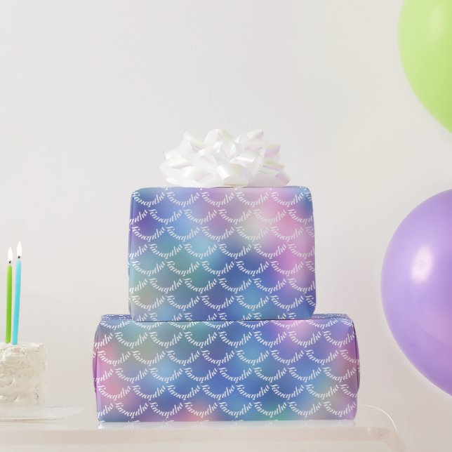 Anpassade Holografisk Lila Färg övertoning Presentpapper (Festgåvor)