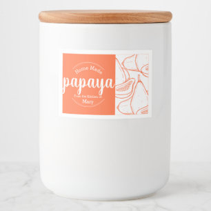 Anpassade Home Made Papaya Mat Etiketter