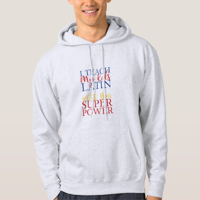 ANPASSADE Homeschool Latin Superassistance Sweatshirt Med Luva (Framsida)
