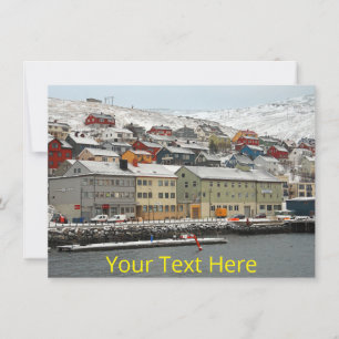 Anpassade Honningsvag, Norge-kort