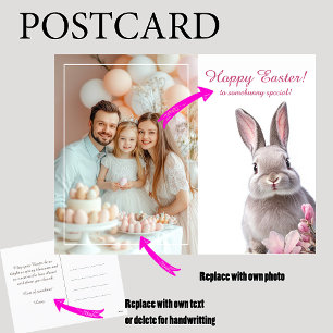 Anpassade 🐇 Hoppy Påsk Charm Helg Vykort