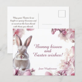 Anpassade 🐇 Hoppy Påsk Önskemål Helg Vykort