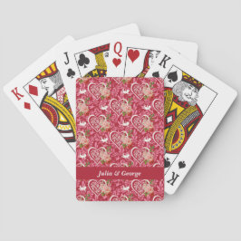 Anpassade hörn och blommor casinokort