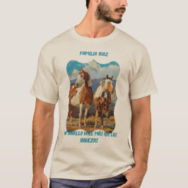 Anpassade Horses in Desert T-Shirt