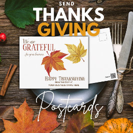 Anpassade Höstlov Affärs Thanksgiving Postkort Vykort