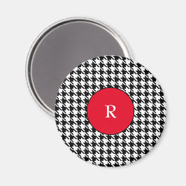 Anpassade Houndstooth 2,25-tums knappmagnet Magnet