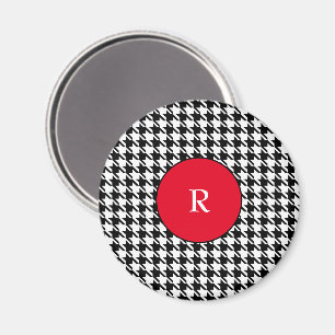 Anpassade Houndstooth 2,25-tums knappmagnet Magnet