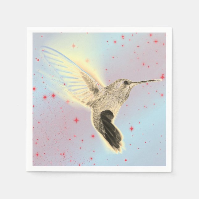 ANPASSADE HUMINGBIRD COCKTAIL Pappersservett (Framsidan)