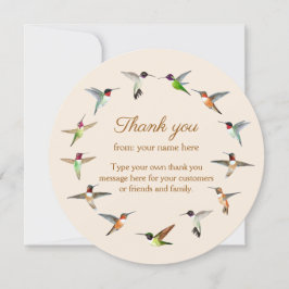 Anpassade Hummingbird Tack Kort