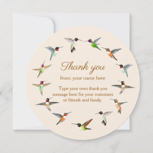 Anpassade Hummingbird Tack Kort