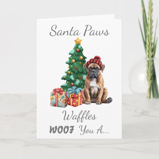 Anpassade Hund Boxer Hund Kort (Framsida)