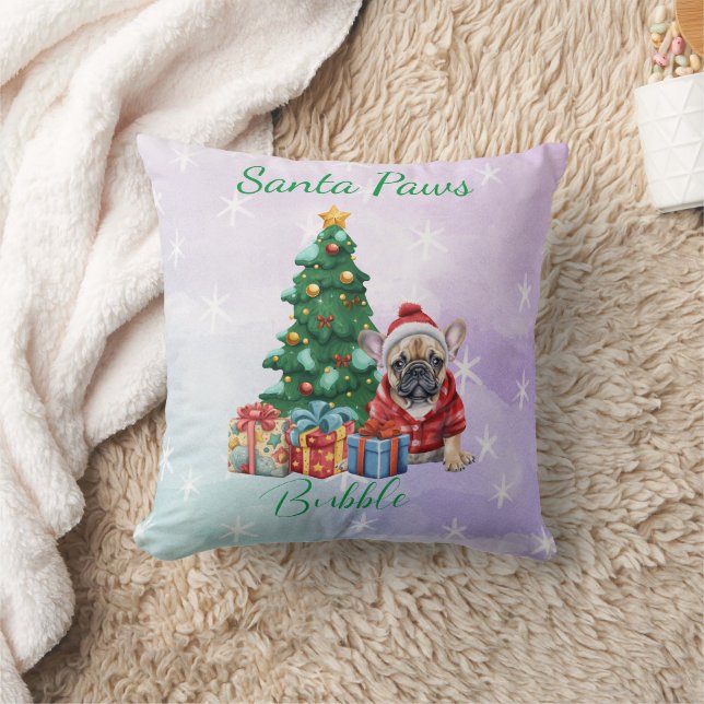 Anpassade Hund Fransk Bulldog Kudde (Filt)