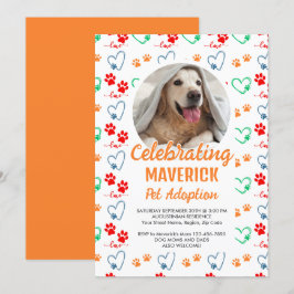 Anpassade Hund Pet Adoption Party Inbjudningar