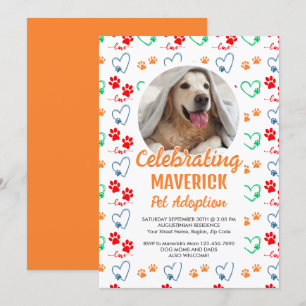 Anpassade Hund Pet Adoption Party Inbjudningar