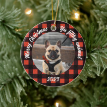 Anpassade Hund Photo Ornament