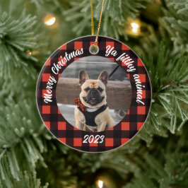 Anpassade Hund Photo Ornament