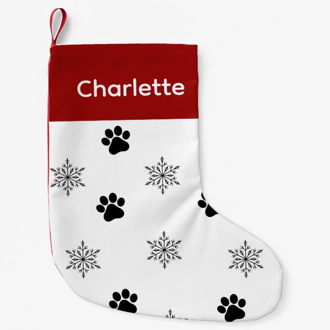 Anpassade hund - sätt på Anpassningsbarna på din C Liten Julstrumpa (Framsidan)