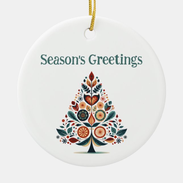 Anpassade Hygge - minimalistisk jul Julgransprydnad Keramik (Framsidan)