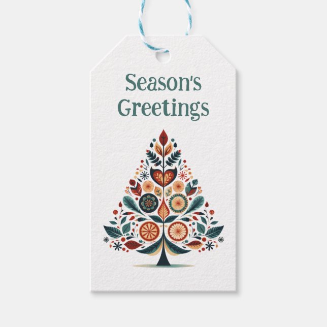 Anpassade Hygge - minimalistisk jul Presentetikett (Framsidan)