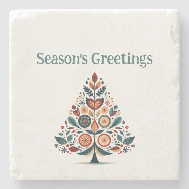 Anpassade Hygge - minimalistisk jul Stenunderlägg (Framsidan)