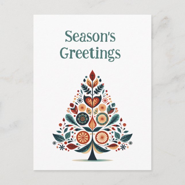 Anpassade Hygge Scandinavian Minimalist Helg Vykort (Framsida)