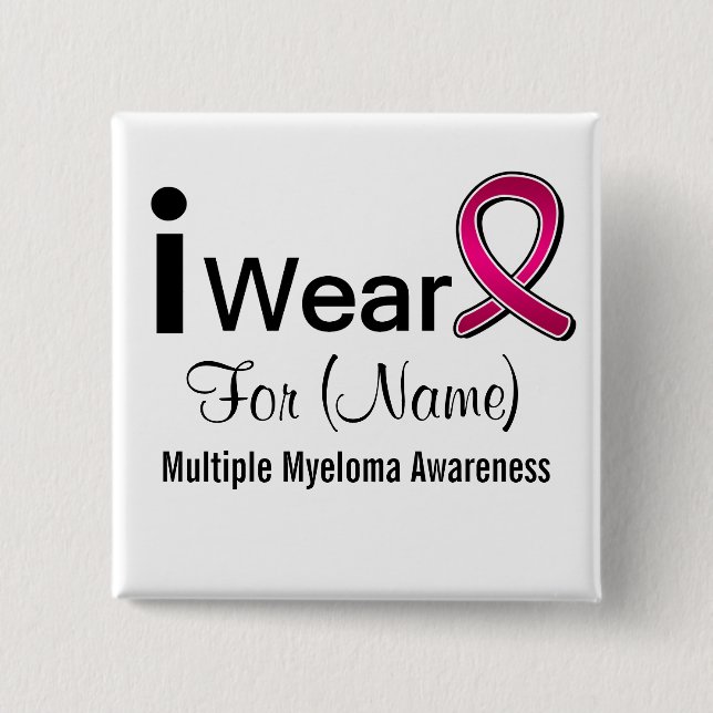 Anpassade I Bära a Många Myeloma Ribbon Knapp (Framsida)