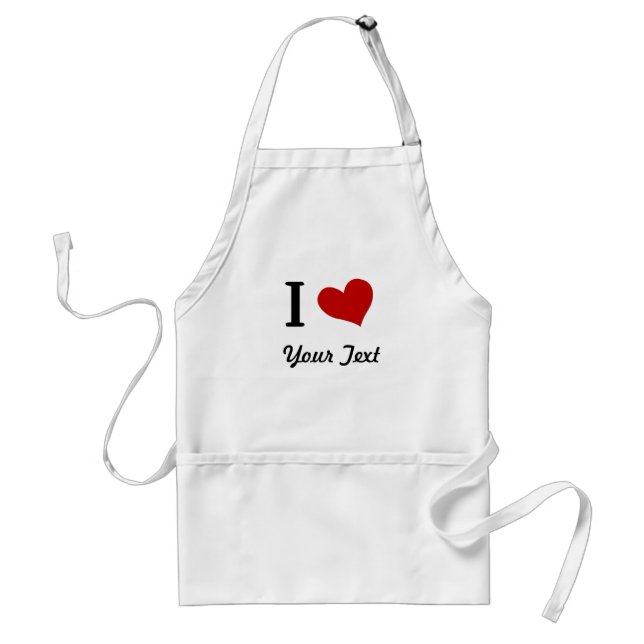 Anpassade I Heart Apron Förkläde (Framsidan)