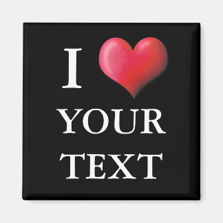 Anpassade I Heart Magnet 0004