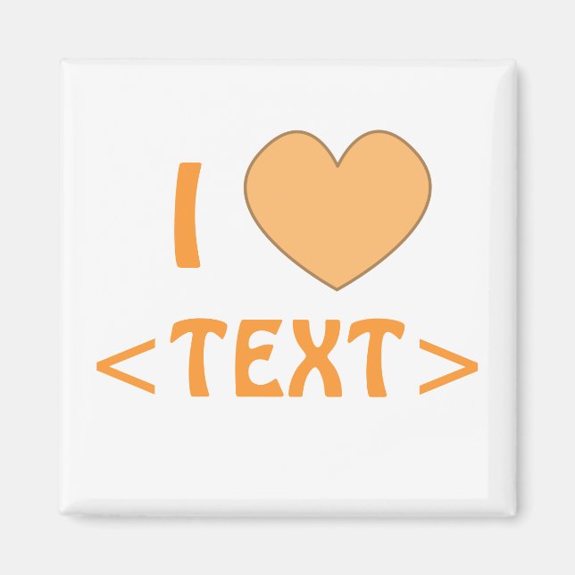 Anpassade I Heart Magnet 0008 (Framsidan)