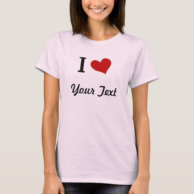 Anpassade I Heart T Shirt (Framsida)