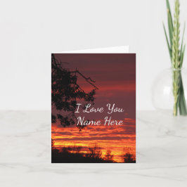 Anpassade I Kärlek You Sunset Note Card Kort