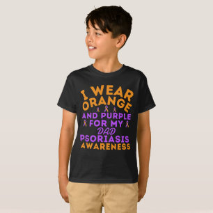 Anpassade I Orange och Lila för min Pappa T Shirt