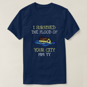 Anpassade I överlevt mörken för översvämning T Shirt