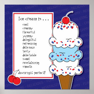 Anpassade Ice Cream Cone Poster