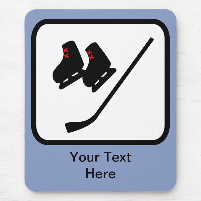 Anpassade Ice Hockey Logotyp Musmatta (Framsidan)