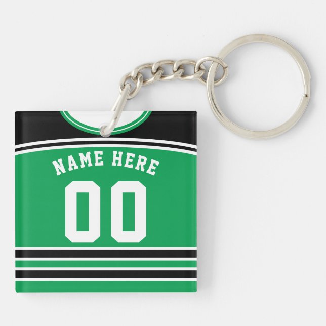 Anpassade Ice Hockey Uniform Nyckelring, Lacrosse (Baksidan)