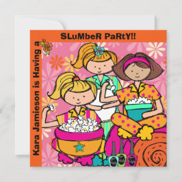 Anpassade Inbjudningskort för slumber-Party-födels