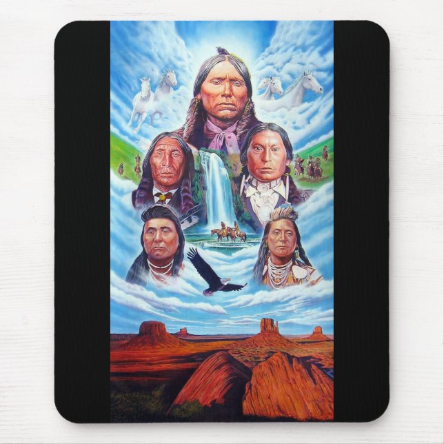 Anpassade Indiska chefer Amerikanska Musmatta (Framsidan)
