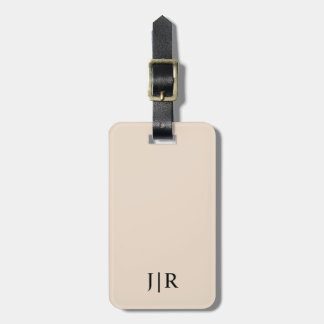 Anpassade initialer bagage minimalistisk beige re bagagebricka