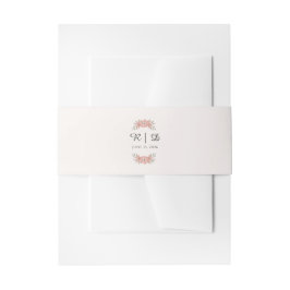 Anpassade initialer Blush Garden Bröllopspresent Band För Inbjudningskort
