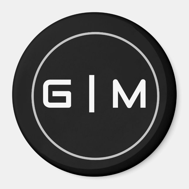 Anpassade initialer namn magnet (Framsidan)