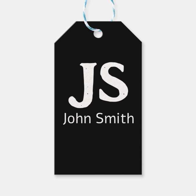 Anpassade initialer presentetikett (Framsidan)