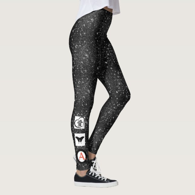 Anpassade Initialing Leggings KANJI KÄRLEK (Höger)