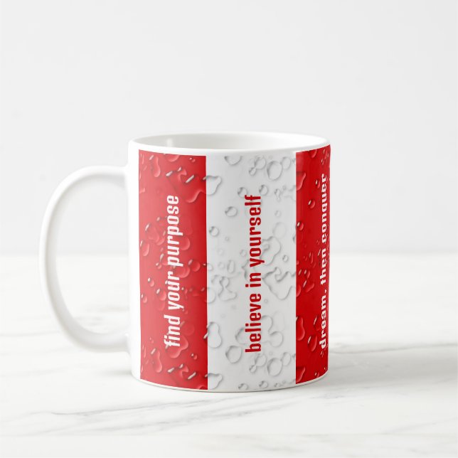 Anpassade inspirationsofferter Röd, Vit Rand Kaffemugg (Vänster)