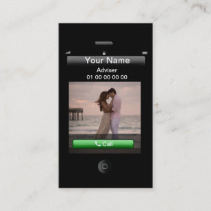 Anpassade iPhone-design (med social-knappar) Visitkort