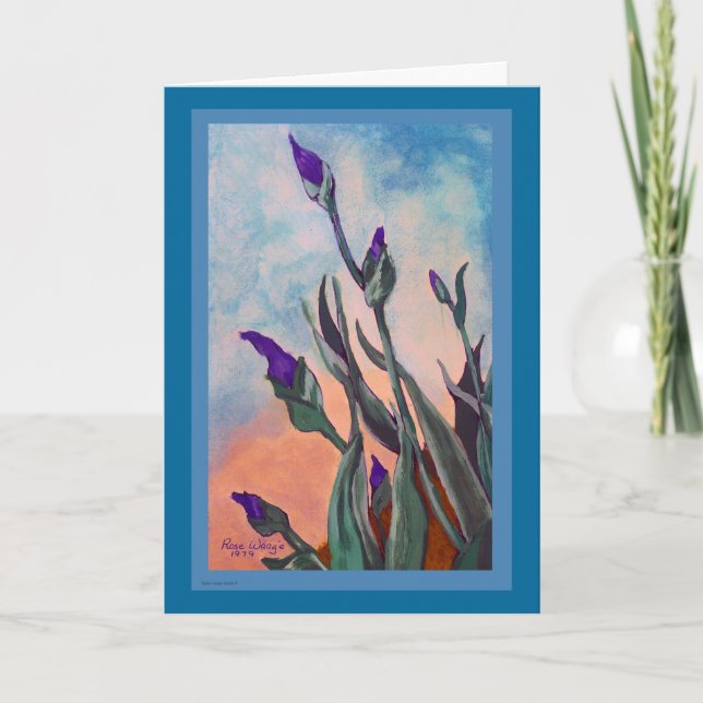 Anpassade Iris Buds Greeting Card Kort (Framsida)