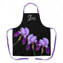 Anpassade Iris namn söt lila iris blommigt 