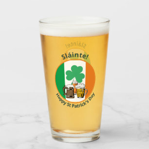 Anpassade Irish Flagga St patricks day Glaskopp