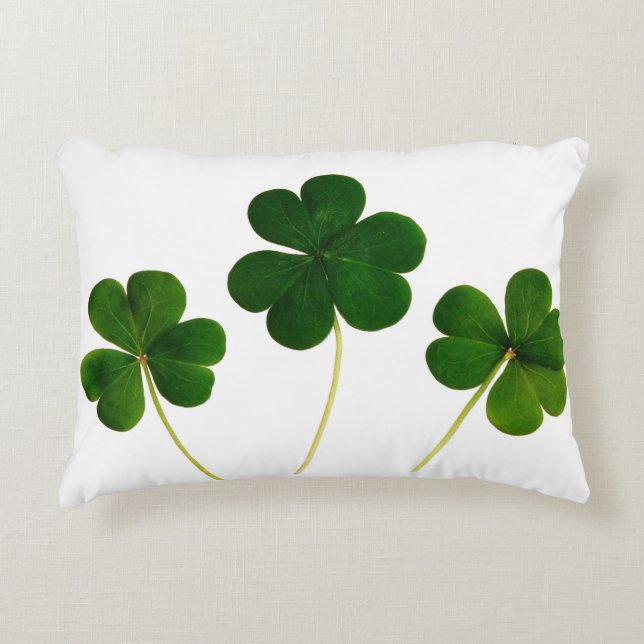 Anpassade Irish Klöver Pillow Prydnadskudde (Framsidan)