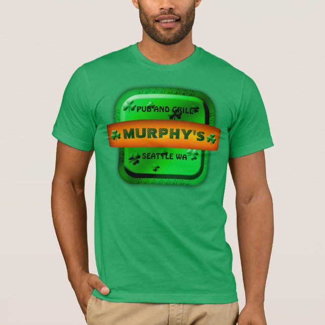 Anpassade Irish Pub Tee Shirt (Framsida)